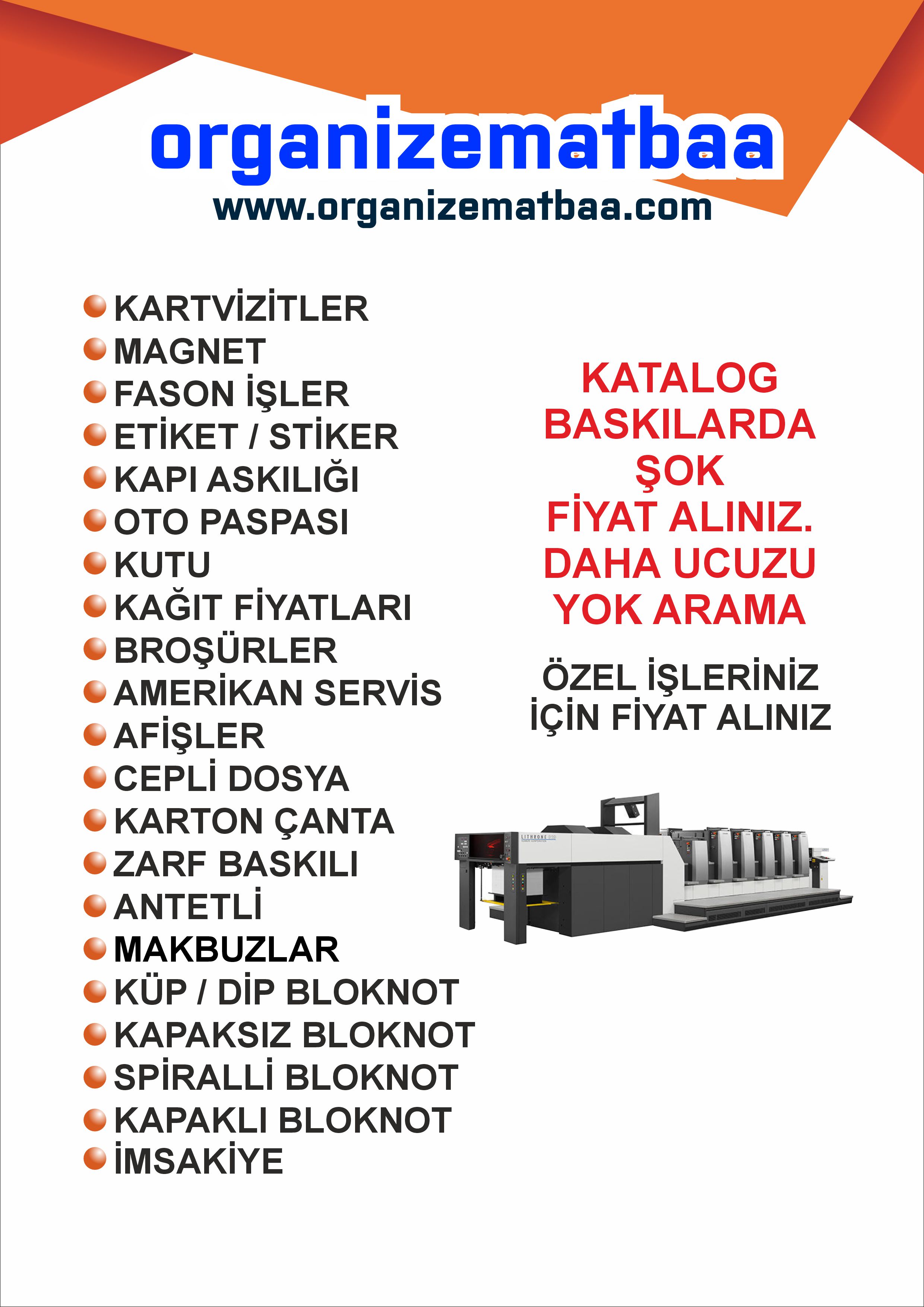 Organize Matbaa Ana Sayfa Görseli